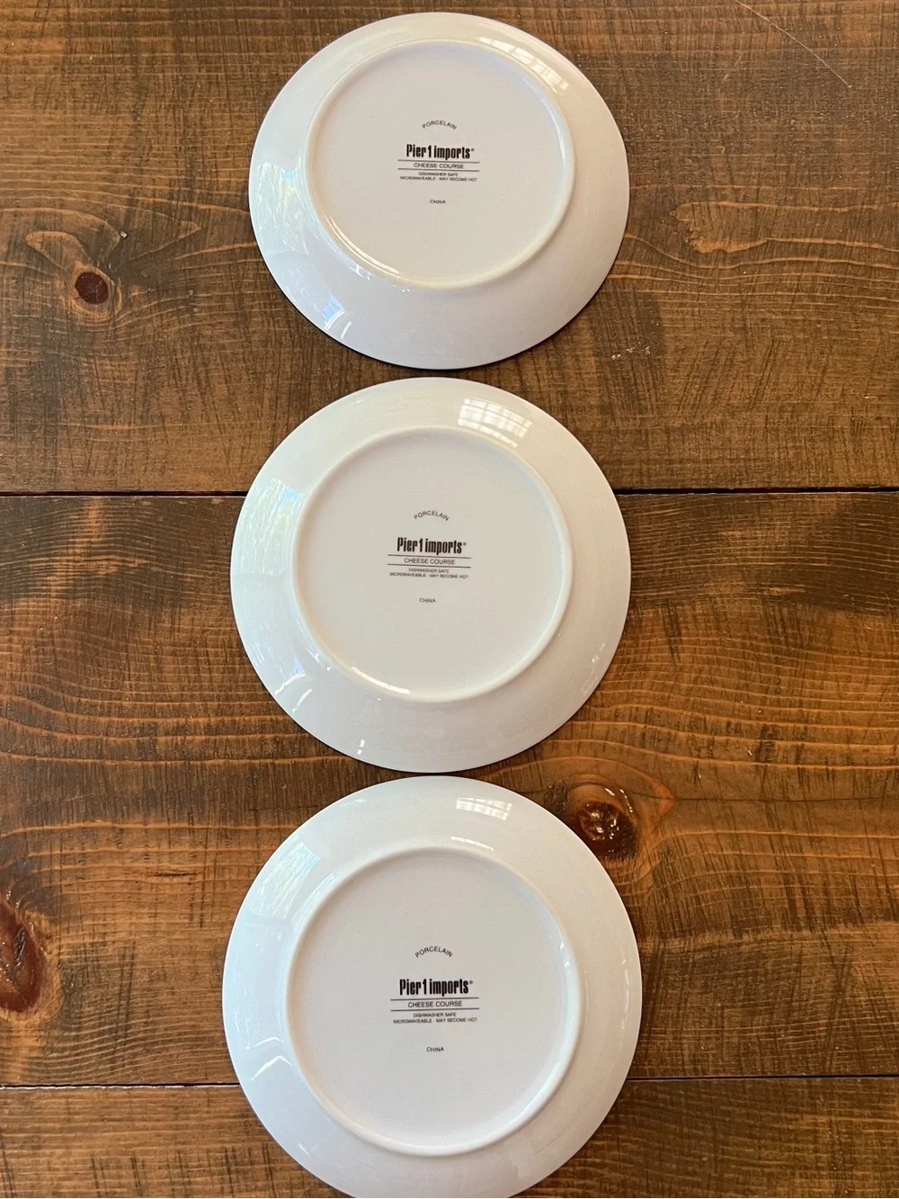 Pier 1 Red, Yellow and Blue Vintage Style Camembert Decorative Plates (Set of 3)